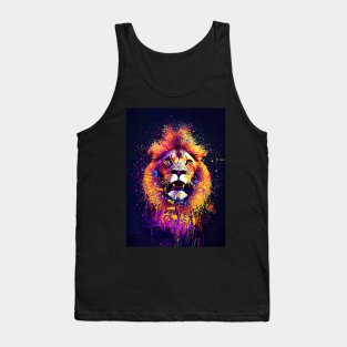 Splatter Paint Lion Tank Top